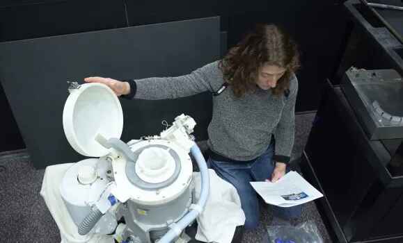 Christina Koch entrenando