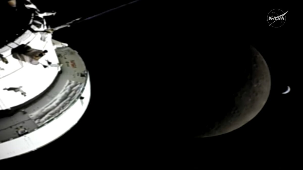 La Orion, la Luna y la Tierra en una sola imagen