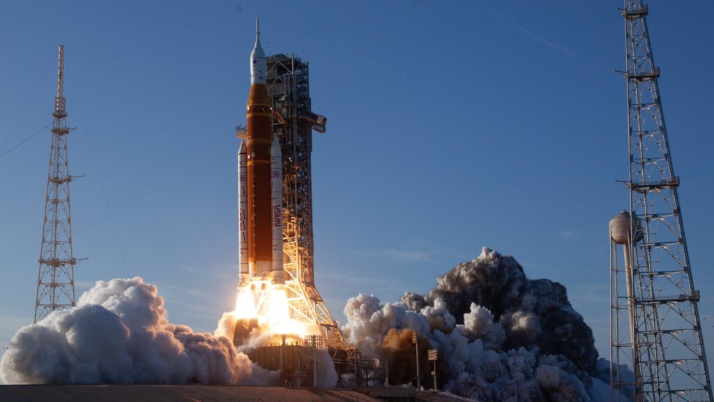 Imagen del lanzamiento de Artemis II