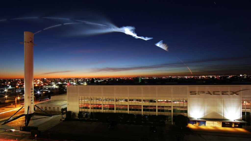 SpaeceX Iridium 4 cielo brillante LA