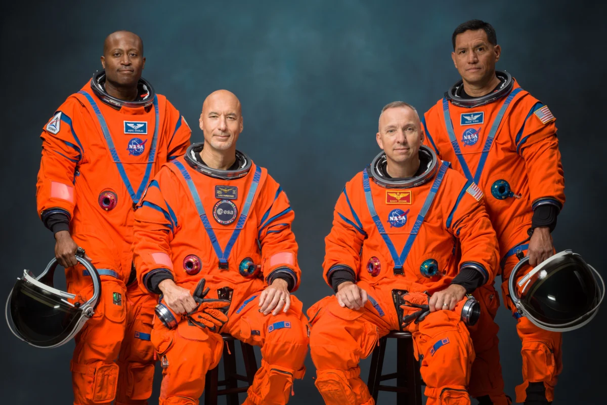 Retrato oficial de la tripulación de Artemis III. La misión reunirá a astronautas de la NASA y de la ESA para preparar las futuras operaciones lunares del programa Artemis