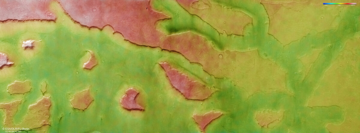 Mapa topográfico de Mamers Valles